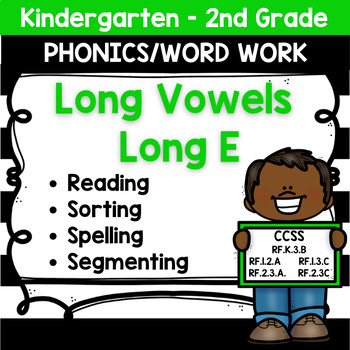Preview of Long E Letter Pattern Practice/Word Work - No Prep Printables