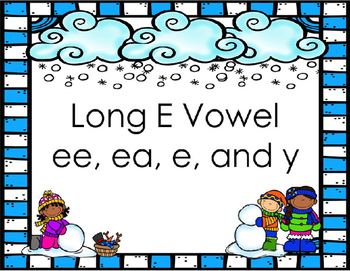Long E Vowel PowerPoint (ee, ea, y, and e) by Courtney Cicchini | TpT