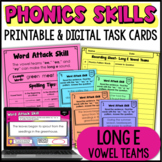 Long E Vowel Team : Phonics Activities for Older Students 