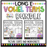 Long E Vowel Teams Picture Card Sorts Bundle | IE, EY, -Y,