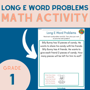 Preview of Long E Word Problems | Printable Activity