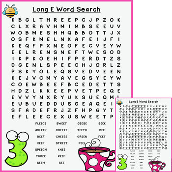 Preview of Long E Word Search
