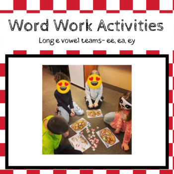 Preview of Long E Word Work Activities for ee, ea, ey vowel teams