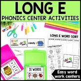 Long E Word Work Centers & Activities (ee, ea, ie, ey, y)
