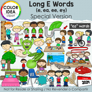 Preview of Long E Words (e, ea, ee, ey) - Special Version