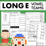 Long E Worksheets Vowel Teams EE EA IE Phonics Activities 