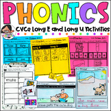 Long E and U CVCe  | Magic E Phonics Activities