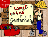 Long E (ee and ea) Sentence Editing Free