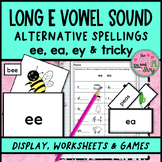 Long E Vowel Sound Spellings ee, ea, ey + Flashcards Works