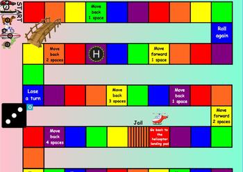 Preview of Long Game Board (Candy Land & Chutes and Ladders Hybrid)