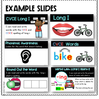 Long I CVCE/CCVCE Phonics Unit With Google Slides Mini Lessons & Printables