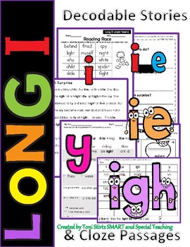 Preview of Long I Decodable Stories First Grade Science of Reading