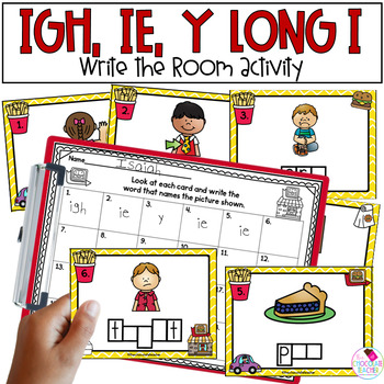 Preview of Long I - IGH Y IE - Phonics - Write the Room