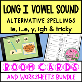 Long I Sounds ie, i_e, y, igh + tricky Spellings Boom Card