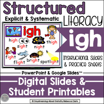 Preview of Long I Vowel Team IGH | Structured Literacy Lessons | Digital Phonics Lessons