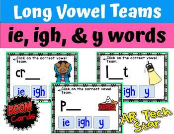 Preview of Long I Vowel Teams Boom Cards w/ AUDIO