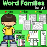 Long I Word Families: -ide, -ine, -ike words, CVCe words
