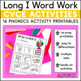 Long I Worksheets and Activities - Long I Silent E Worksheets
