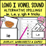 Long I Vowel Sound Spellings ie, i_e, igh + Flashcards Wor