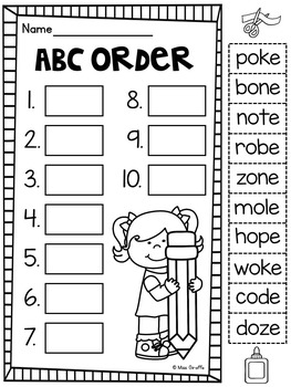 Long O Worksheets and Activities NO PREP! by Miss Giraffe | TpT