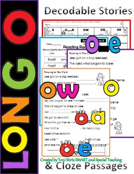 Preview of Long O Decodable Stories First Grade Science of Reading