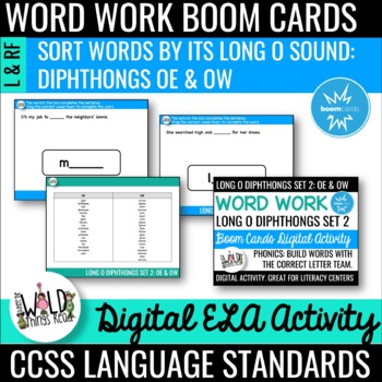 Preview of Phonics Boom Cards Set 3: Long O Diphthongs OE & OW