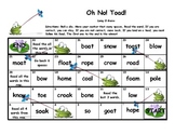 Long O "Oh No Toad!" board game
