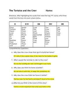 Long "O" Reading Passage - o, o-e, oa, ow, and oe practice - Distance