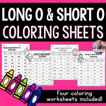 Long O & Short O Coloring! 4 pages by Ford and Firsties | TpT