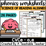Long O Silent E CVCe Worksheets and Long Vowel Decodable R