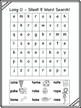 long o silent e word searches by lauren mcintyre tpt