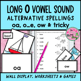 Long O Vowel Sound Spellings oa, o_e, ow & tricky Flashcar