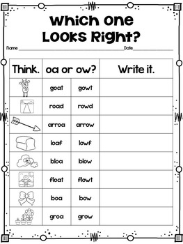 Long O Vowel Team - OA and OW: Word Sorts, Poems, Worksheets by Jessica