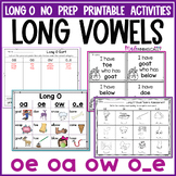 Long O Vowel Team Worksheets - Vowel Digraphs oa oe ow & C