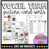 Long O Vowel Teams: OA, OE, and OW Picture Card Sorts and 