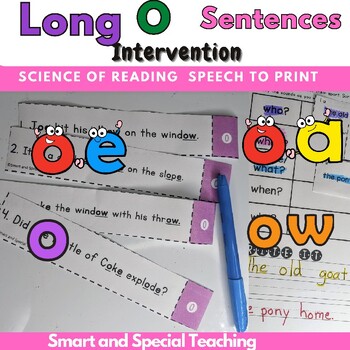 Preview of Long O Word Sentences & Stories  Science of Reading Speech to Print