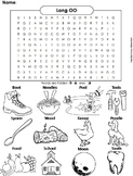 Long OO Sounds Activity: Vowel Team Word Search (OO Vowel 