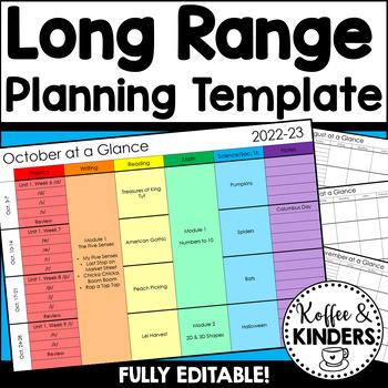Preview of Long Range Planner Template - FULLY EDITABLE