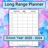 Longe Range Planner 2022 to 2023 School Year