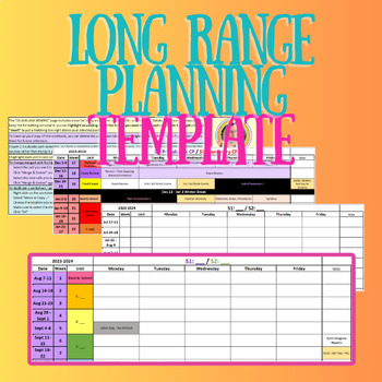 Preview of Long Range Planning Template