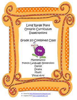 Preview of Long Range Plans - Grade 2/3 French Immersion Class - Ontario Expectations