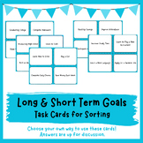 Long & Short Term Goal Task Cards - Middle/High School