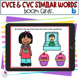CVCE CVC Words Long and Short Vowels Phonics BOOM Cards™
