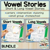 Long & Short Vowel Stories Bundle/Literacy Centers/Homewor