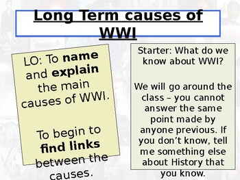 Preview of Long Term Causes of World War One