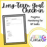 Long-Term Goal Check In / IEP Progress Note & Data Tracker