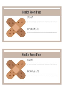 Preview of Long Term Health Room Pass