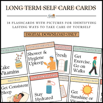 Preview of Long Term Self Care Cards