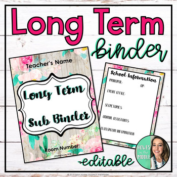 Long-Term Sub Binder - Maternity Leave - Extended Leave - Medical Leave