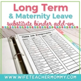 Long Term Sub Binder | Maternity Leave Binder | Planner Po